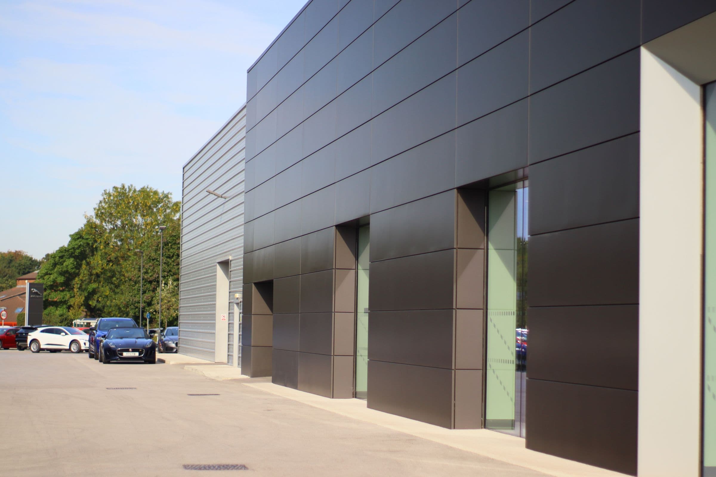 Contemporary commercial building exterior