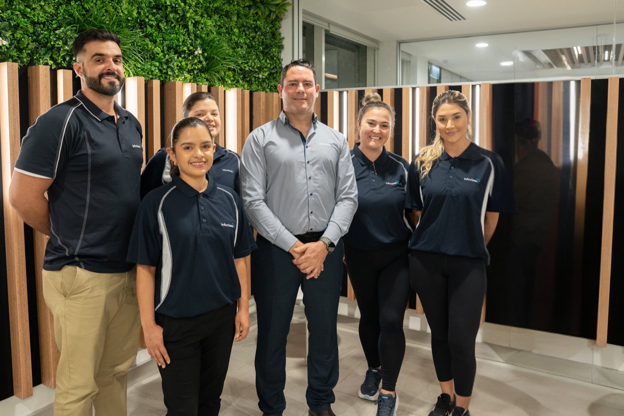 Infoclean commercial cleaning team at the Sydney head office
