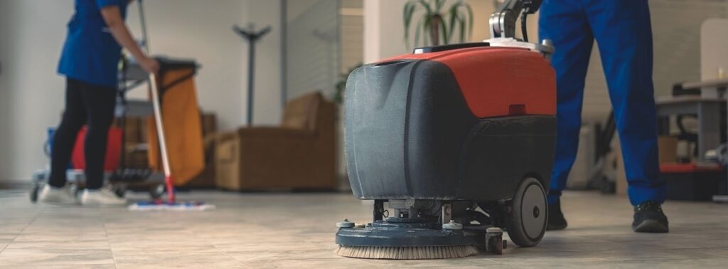 Sydney office cleaners with floor equipment